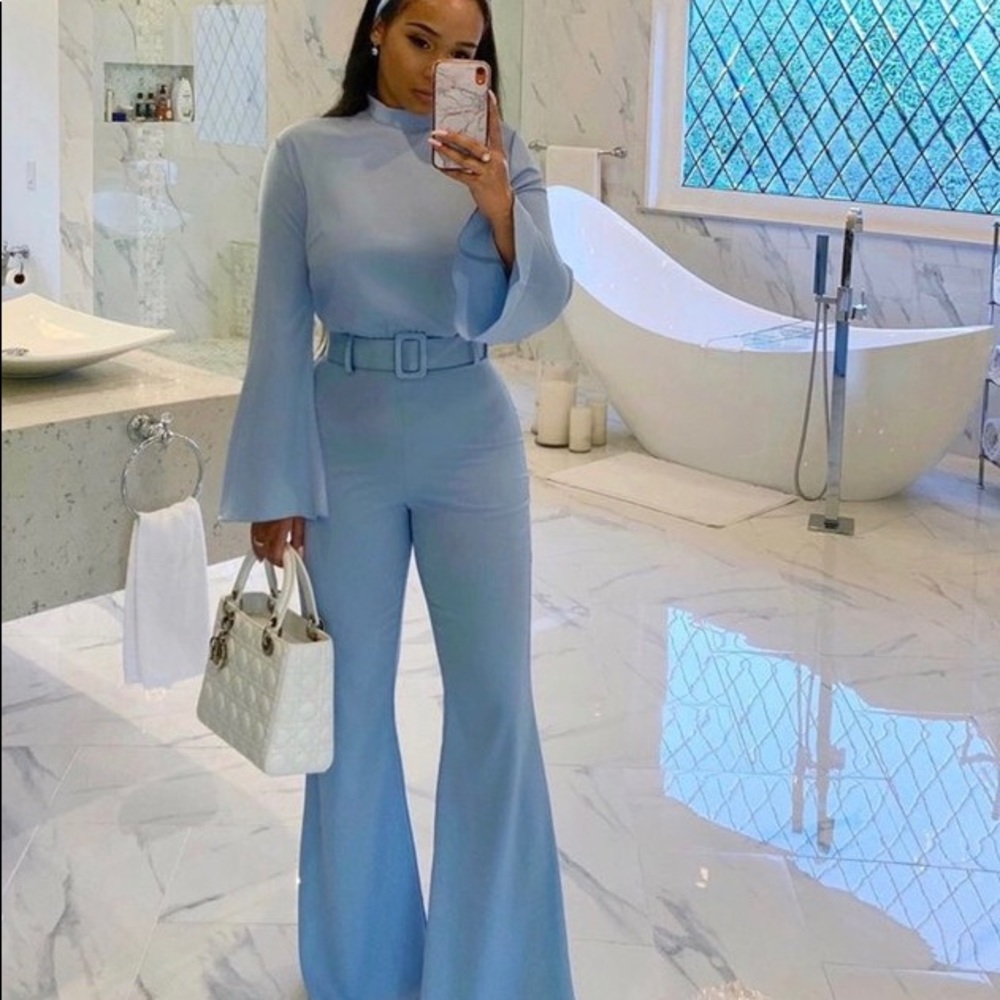 Blue jumpsuit